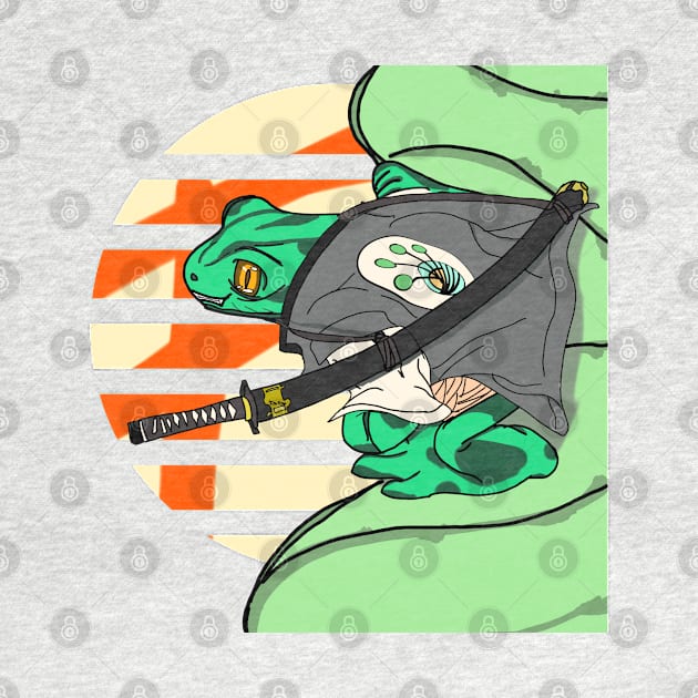 Samurai Frog Ronin - Summer Frog - Frogmurai by HCreatives